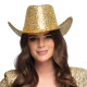 Chapeau Cowboy Paillettes Or