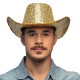 Chapeau Cowboy Paillettes Or