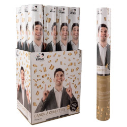 Canon à Confettis Or Grand Modèle 40 cm