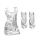 Déguisement Robe Paillettes Argent avec Guêtres