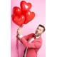 Lot de 8 Ballons Coeur Rouge