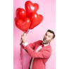 Lot de 8 Ballons Coeur Rouge