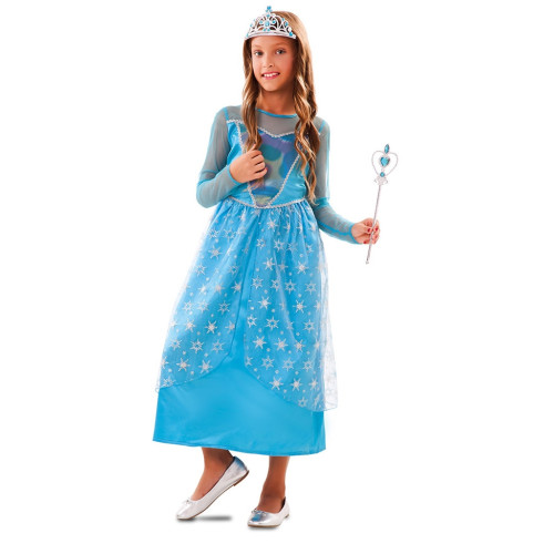 Déguisement Reine des Glaces Bleue Enfant 